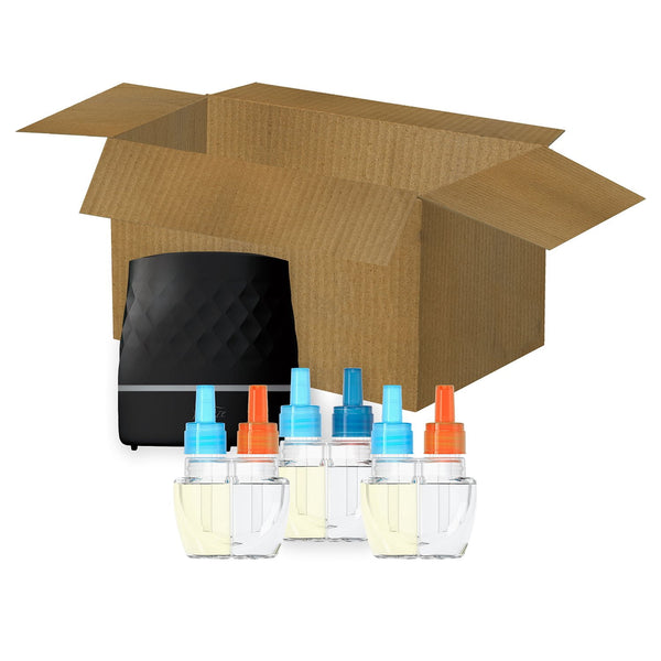 Febreze PLUG Scent Booster Oil Starter Kit, Hawaiian Aloha + Ocean, 1 Warmer + 3 Refills, 2.63 fl. oz.