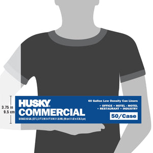 Husky Commercial Can Liners, 60 gal., 50 ct.