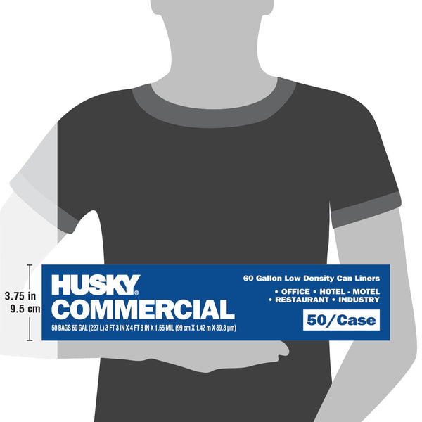 Husky Commercial Can Liners, 60 gal., 50 ct.