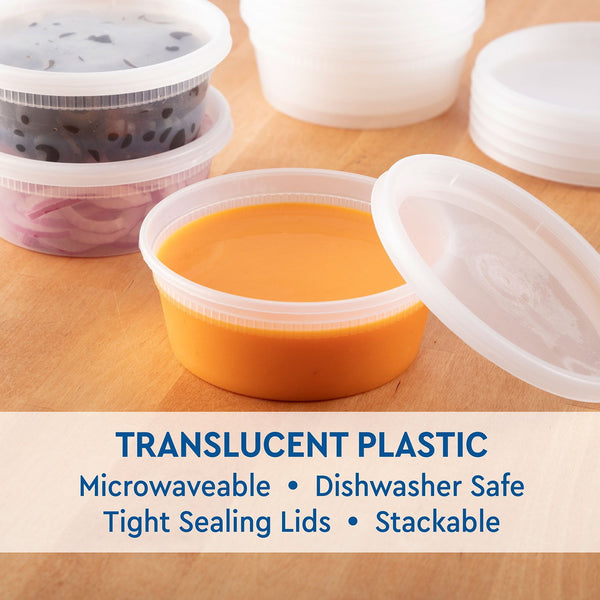 Member's Mark Plastic Deli Containers with Lids 8 oz., 240 ct.