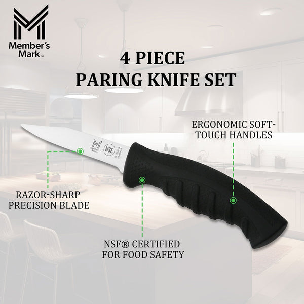 Member's Mark 3" and 3.25" Paring Knives, 4 pk.