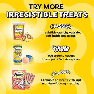 TEMPTATIONS Cat Treats Variety Pack with Tasty Chicken Flavor, Catnip Fever, & Surfers' Delight, 16 oz., 3 tubs