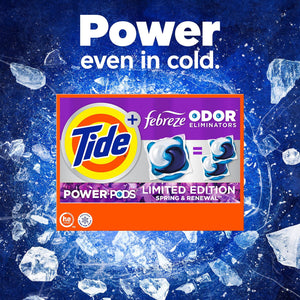 Tide Power PODS with Febreze Laundry Detergent Pacs, Spring & Renewal, 72 ct.