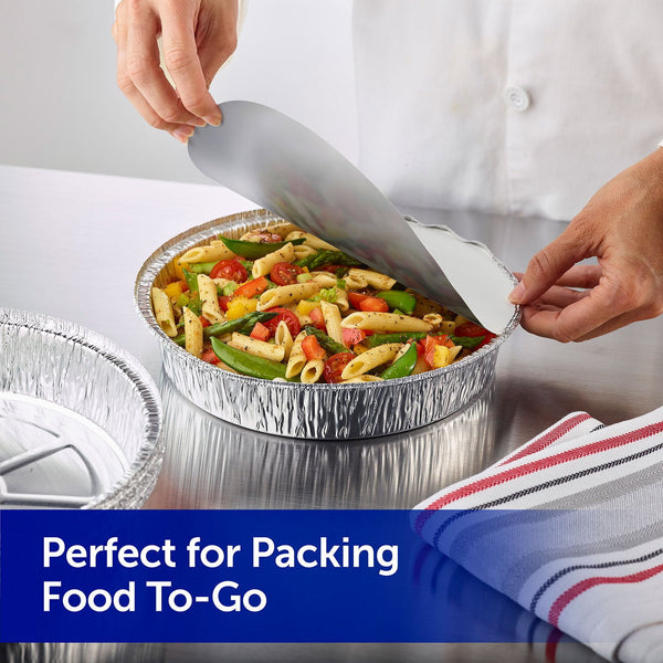 Reynolds 9" Round Foil Take Out Containers with Lids, 20 ct.