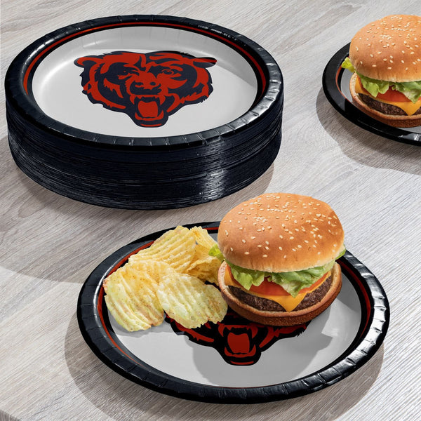 Chicago Bears NFL Round Paper Plates, 10
