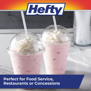 Hefty Jumbo Translucent Unwrapped Plastic Straws, 7.75