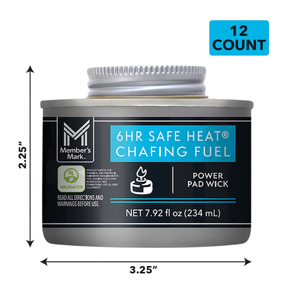Member's Mark 6-Hour Safe Heat Chafing Fuel with PowerPad, 12 ct.