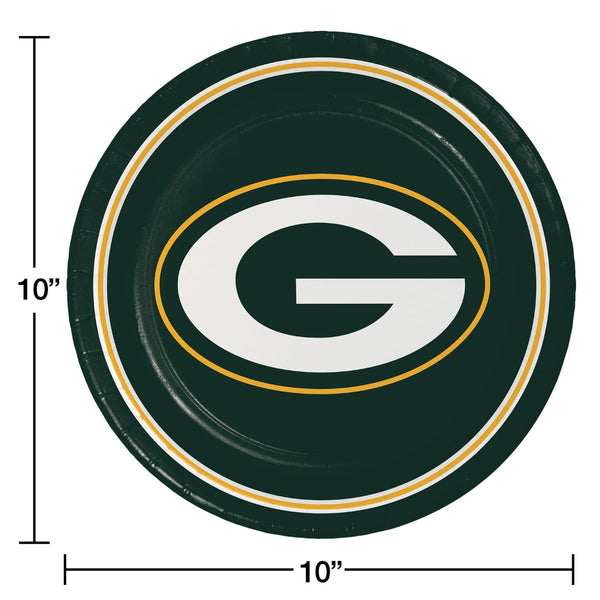 Green Bay Packers NFL Round Paper Plates, 10