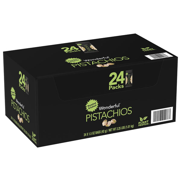 Wonderful Pistachios, Roasted and Salted 1.5 oz., 24 pk.