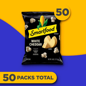 Smartfood White Cheddar Cheese Popcorn, 0.625 oz., 50 pk.