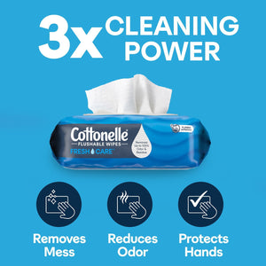 Cottonelle Freshcare Flushable Wipes, 12 ct., 504 wipes