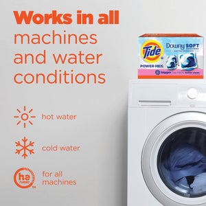 Tide Power PODs Downy Soft Boosters Laundry Detergent Pacs, April Fresh, 72 ct.
