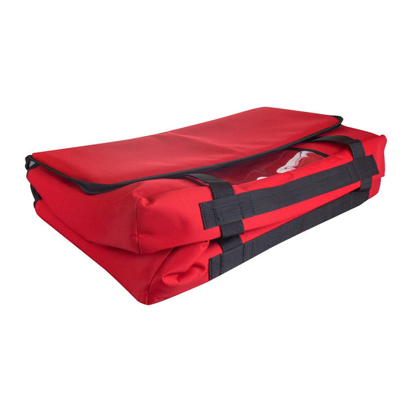 Sterno Delivery Insulated & Leak-Proof Red Food Carrier Bag