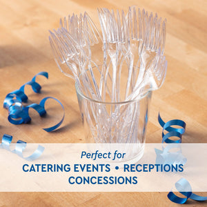 Member's Mark Clear Plastic Forks, Heavyweight 300 ct.