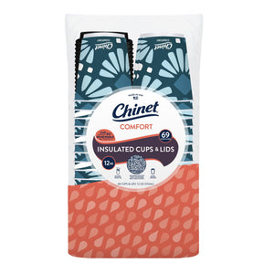 Chinet Comfort Cup and Lids, 12 oz, 69 ct
