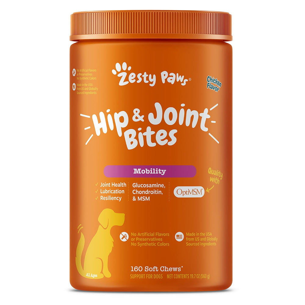 Zesty Paws Hip & Joint Bites, Chicken, 160 ct.