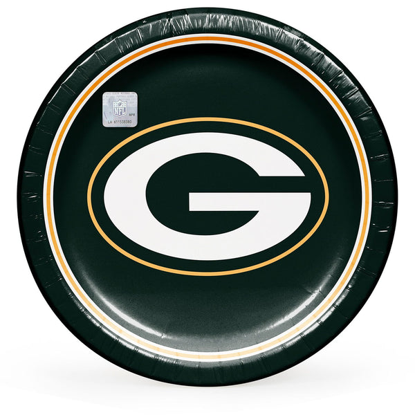 Green Bay Packers NFL Round Paper Plates, 10