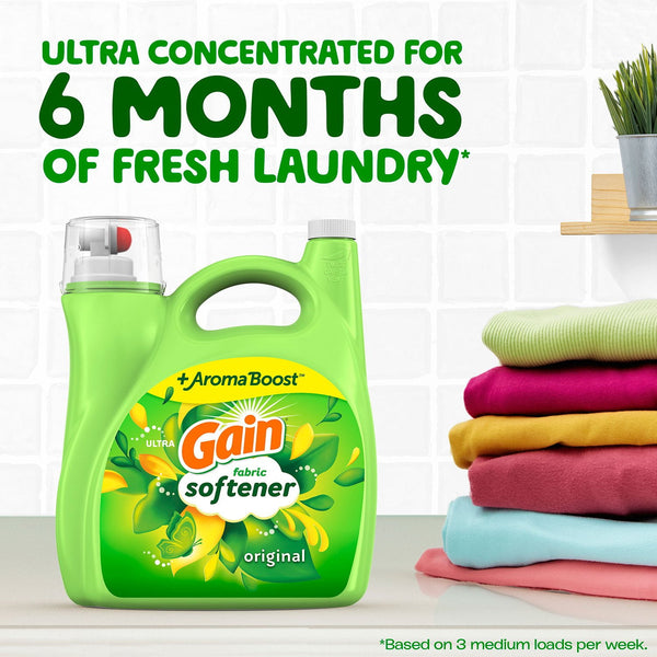 Gain Liquid Fabric Softener, Original Scent, 244 loads, 143 fl. oz.