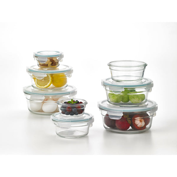 Member's Mark 16-Piece Round Shape Glass Food Storage Set by Glasslock
