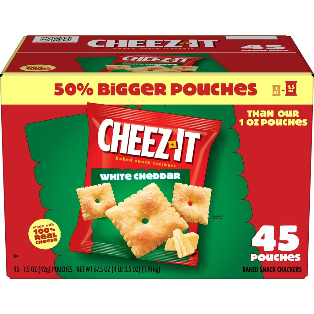 Cheez-It White Cheddar Snack Packs, 1.5 oz., 45 pk.