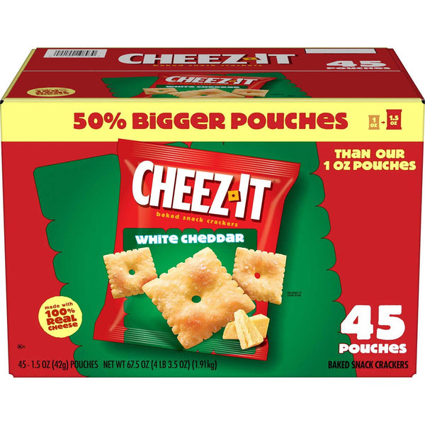 Cheez-It White Cheddar Snack Packs, 1.5 oz., 45 pk.