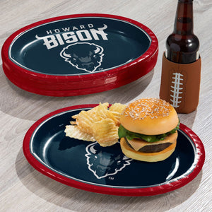 Howard University NCAA HBCU Oval Paper Plates, 50 ct.