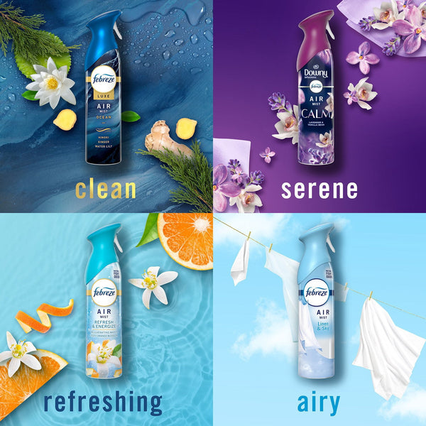 Febreze Air Mist Air Freshener Spray, Mixed Scent, 4ct., 32.4 oz.