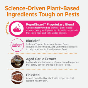 Zesty Paws Flea & Tick Kit for Dogs, to Repel, Control, and Prevent Fleas & Ticks, 8oz Shampoo, 8oz Spray, 160ct Bites