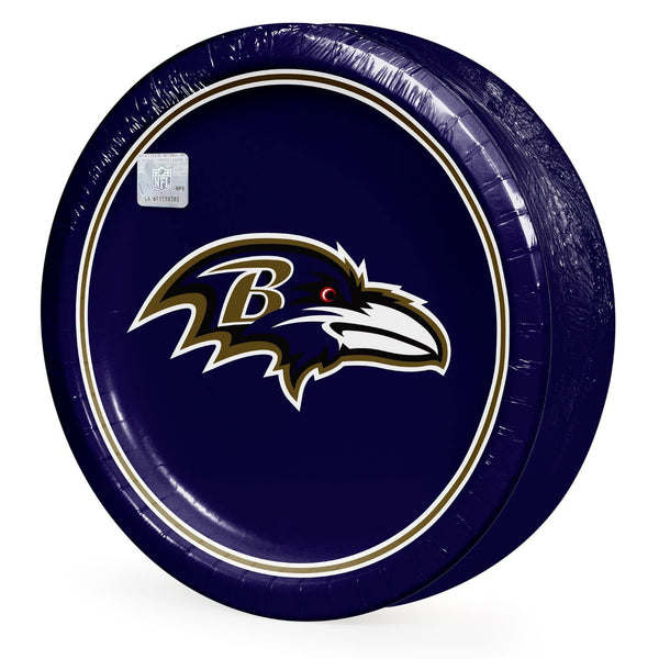 Baltimore Ravens NFL Round Paper Plates, 10