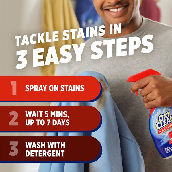 Oxiclean Max Force Advanced Laundry Stain Remover, 48 fl. oz. Refill + 16 fl. Oz. Trigger Spray