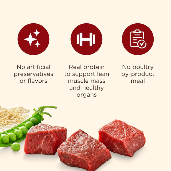 Rachael Ray Nutrish Real Beef, Pea & Brown Rice, Dry Dog Food, 50 lbs.