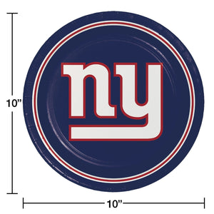 New York Giants NFL Round Paper Plates, 10