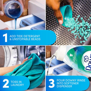 Downy Rinse Laundry Odor Remover, Cool Cotton, 87.5 fl. oz.