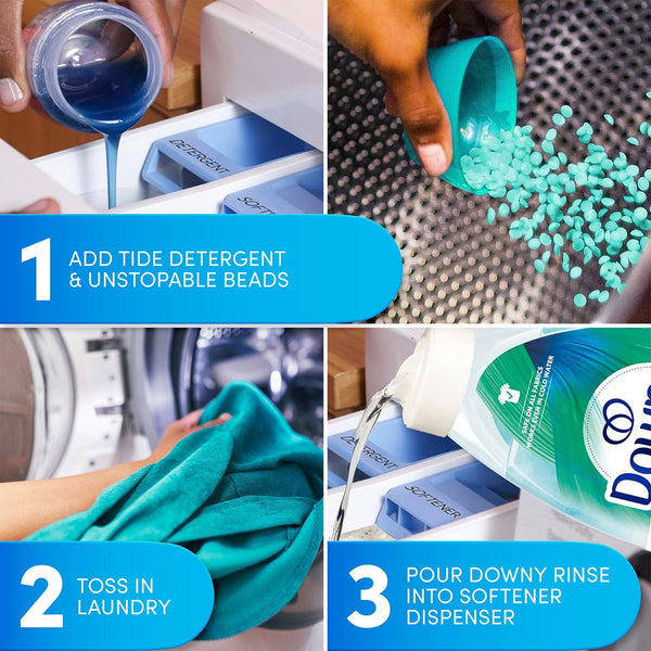 Downy Rinse Laundry Odor Remover, Cool Cotton, 87.5 fl. oz.