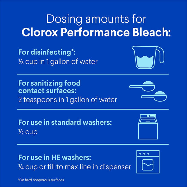 Clorox Performance Bleach, 3 ct., 363 fl. oz.
