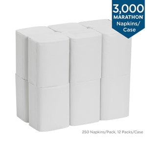 Marathon Interfold 1-Ply White Dispenser Napkins, 12 pk., 250 napkins/pk.