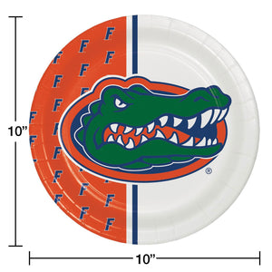 Florida Gators NCAA Round Paper Plates, 10