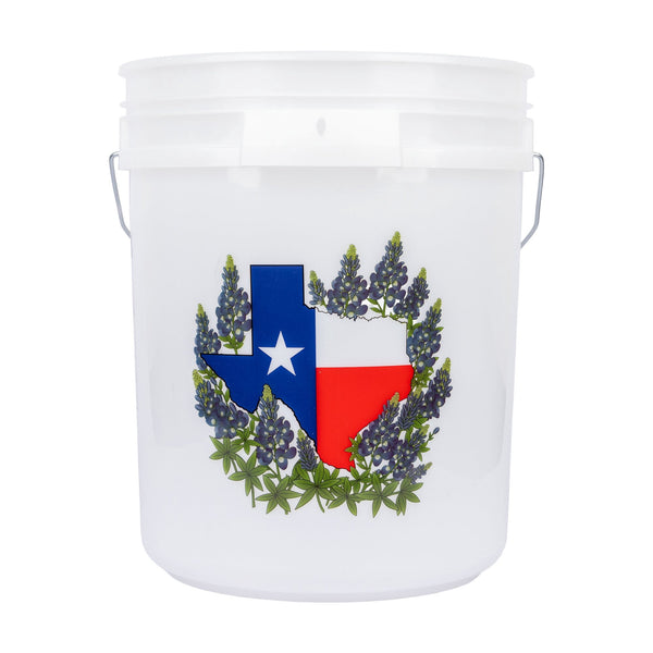 Sam’s Club 5-Gallon Utility Bucket with Lid, Texas Bluebonnet 2‑Pack