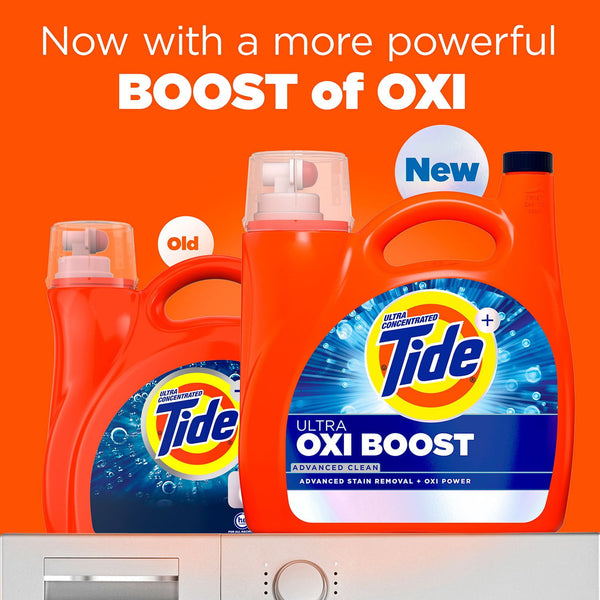Tide Ultra Oxi Boost Liquid Laundry Detergent, 100 loads, 128 fl. oz.