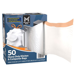 Member's Mark Heavy Duty 18-Gallon Kitchen & Compactor Trash Bags, 50 ct.