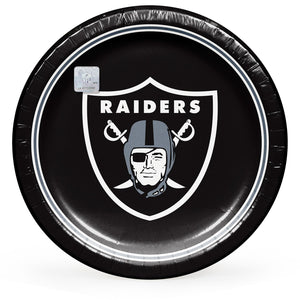 Las Vegas Raiders NFL Round Paper Plates, 10