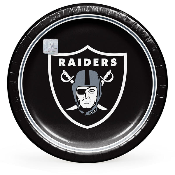 Las Vegas Raiders NFL Round Paper Plates, 10