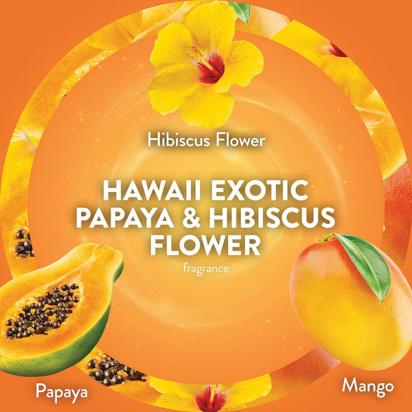 Air Wick Plug In Scented Oil Air Freshener, Hawaii Exotic Papaya & Hibiscus Flower, 2 warmers + 7 refills