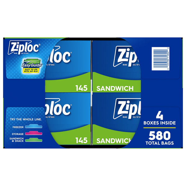 Ziploc Easy Open Tab Sandwich Bags, 580 ct.