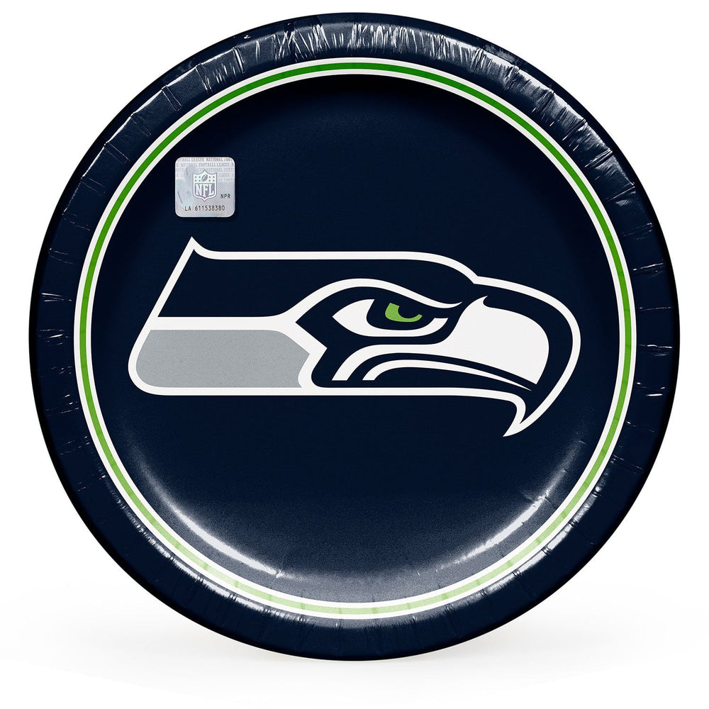 Seattle Seahawks NFL Round Paper Plates, 10