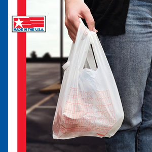 Small T-Shirt Carry-Out Bags, 7" x 5" x 15" (2000 ct.)