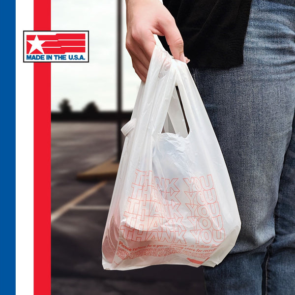 Small T-Shirt Carry-Out Bags, 7" x 5" x 15" (2000 ct.)