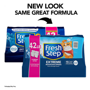 Fresh Step, Extreme Clumping Cat Litter with Febreze, Mountain Spring Scent, 42 lbs.