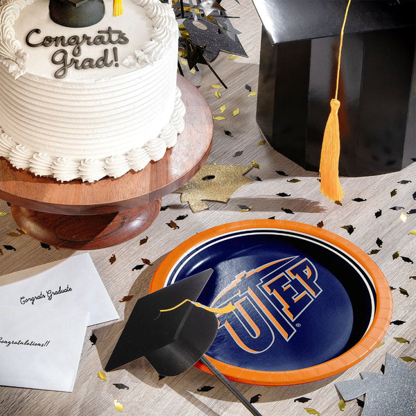Texas El Paso Miners NCAA Round Paper Plates, 10