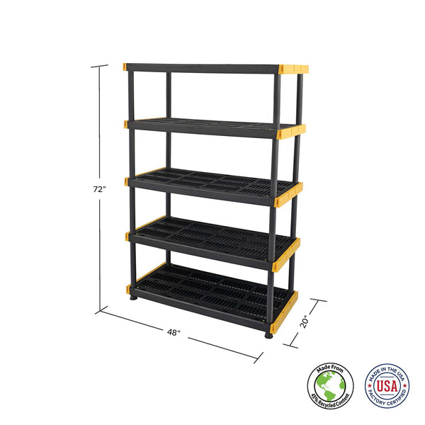 Member's Mark 5-Tier Heavy-Duty Shelf, 48""W x 20""D x 72""H